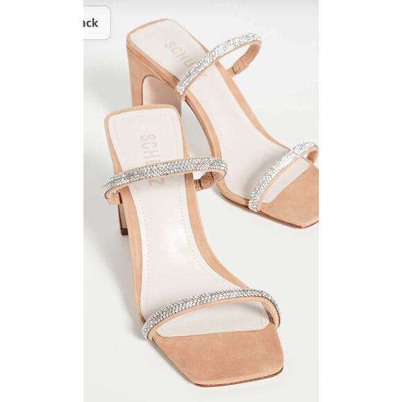 Schutz Salwa Tan and Rhinestone Sandal - 7B - Picture 2 of 11
